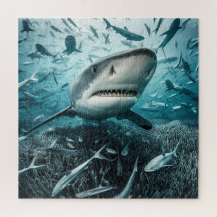 Hai zeigt die Zähne Puzzle