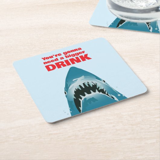 Hai Zitat Sie brauchen ein größeres Getränk Funny Rechteckiger Pappuntersetzer (angewinkelt)