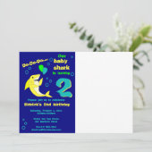 Hai zum Geburtstag Einladung (Stehend Vorderseite)