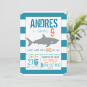 Hai zum Geburtstag Einladung (Stehend Vorderseite)