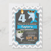 Hai zum Geburtstag Einladung (Vorderseite)