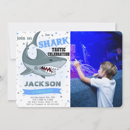 Hai zum Geburtstag Foto Einladung (Vorderseite)