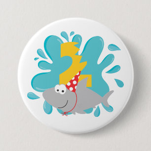 Hai-zweite Geburtstagskarte Button