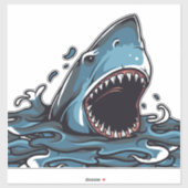 Haiangriff Aufkleber (Blatt)