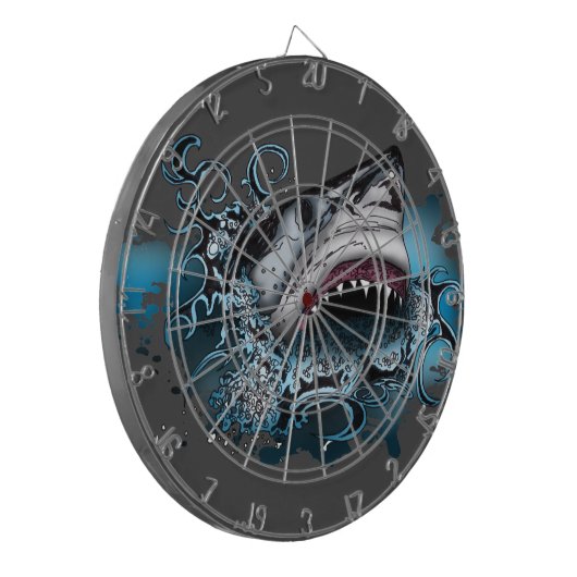 Haiangriff Dartscheibe (Vorderseite Links)