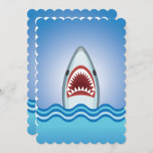 Haiangriff Funny Boat Party Einladungen (Vorne/Hinten)