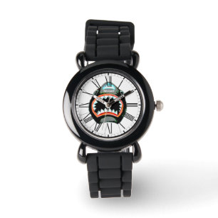 Haiangriff Funny Watercolor Illustration Armbanduhr