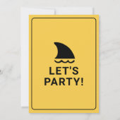 Haiangriff Geburtstag Pool-Party Einladung (Rückseite)