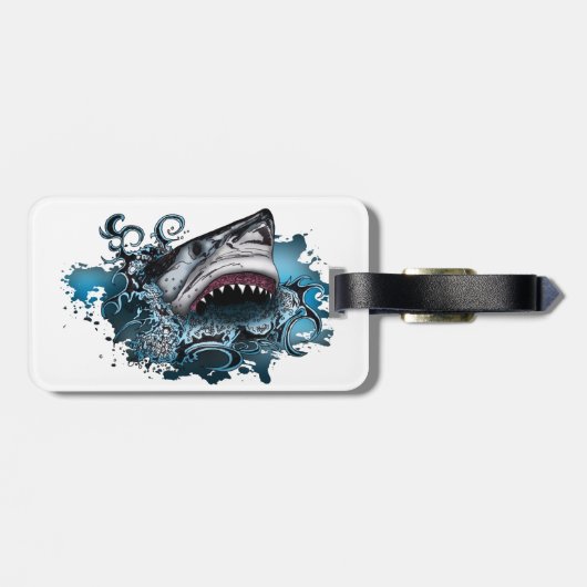 Haiangriff Gepäckanhänger (Rückseite horizontal)