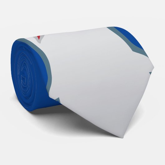 Haiangriff Human Blue Krawatte (Gerollt)