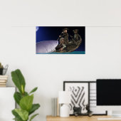 Haiangriff - kleines Poster (Heimbüro)