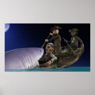 Haiangriff - kleines Poster