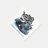 Haiangriff Monster Truck Birthday Bash Serviette (Ecke)