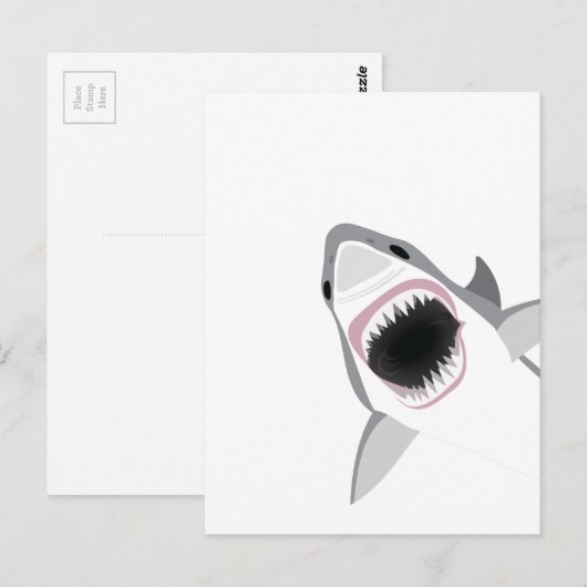 Haiangriff Postkarte (Vorne/Hinten)