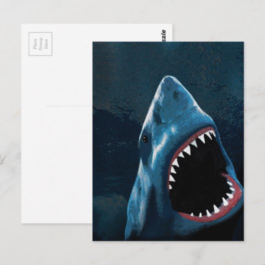 Haiangriff Postkarte (Vorne/Hinten)