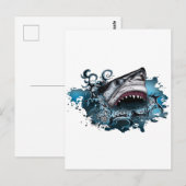 Haiangriff Postkarte (Vorne/Hinten)