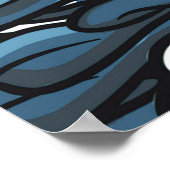 Haiangriff POW Superhero Comic Wasser Platsch Poster (Ecke)