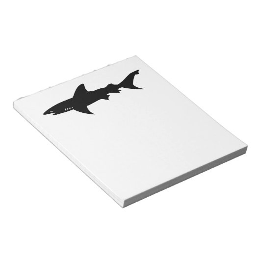Haiangriff - Tauchen mit Haien Elegant Schwarz Notizblock (angewinkelt)