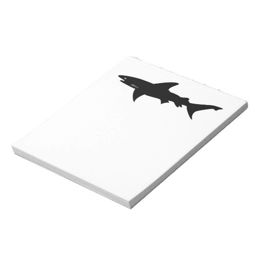 Haiangriff - Tauchen mit Haien Elegant Schwarz Notizblock (Rotiert)