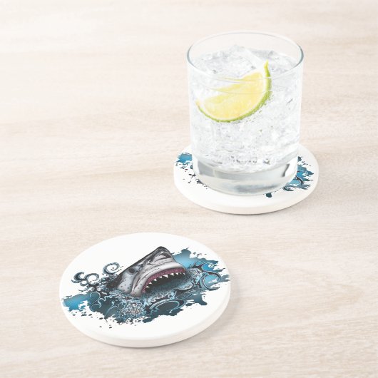 Haiangriff Untersetzer (Seite)