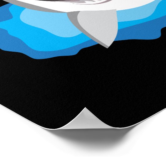 Haiangriff - Weißer Hai Poster (Ecke)