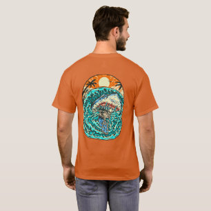 Haiangriffe Surfen Skelett Typ Beach T-Shirt