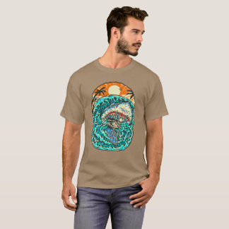 Haiangriffe Surfen Skelett Typ Beach T-Shirt