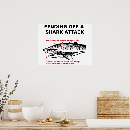 Haiangriffspopster Poster (Küche)