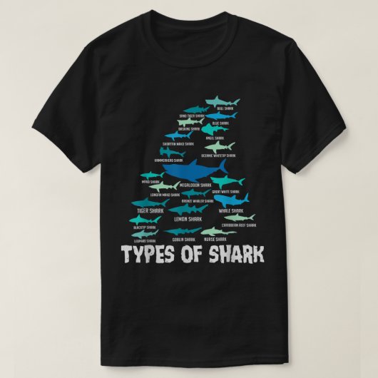 Haiarten Megalodon Weißer Nursehai T-Shirt (Design vorne)
