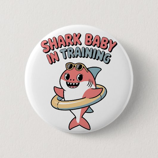 Haibaby in der Ausbildung | Kinder Button (Vorderseite)