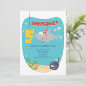 Haibeil 5. Geburtstag Einladung (Stehend Vorderseite)