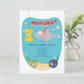 Haibeiß Dritte Geburtstagseinladung Einladung (Stehend Vorderseite)