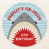 Haibeiß jedes Alters Geburtstagspartei Runder Pappuntersetzer (Vorderseite)