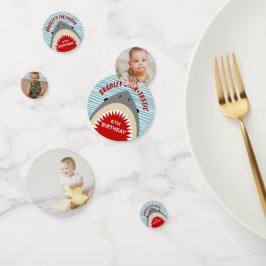 Haibeiß jedes Alters Geburtstagsparty Foto Konfetti