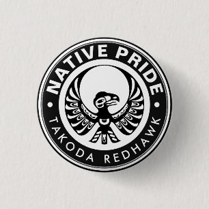 Haida Adler Rabe Donnervogel Nordwest Columbia Button
