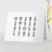 Haida Animals Native Amerikanischen Ureinwohners H Karte (Gelbe Blume)