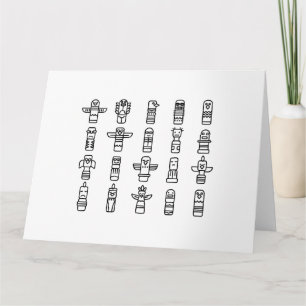 Haida Animals Native Amerikanischen Ureinwohners H Karte