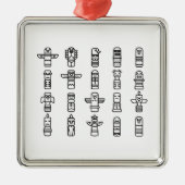 Haida Animals Native Amerikanischen Ureinwohners H Ornament Aus Metall (Vorne)