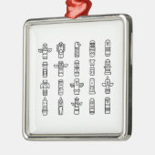 Haida Animals Native Amerikanischen Ureinwohners H Ornament Aus Metall (Links)