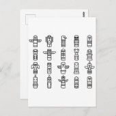 Haida Animals Native Amerikanischen Ureinwohners H Postkarte (Vorne/Hinten)