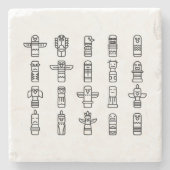 Haida Animals Native Amerikanischen Ureinwohners H Steinuntersetzer (Vorderseite)