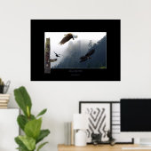 Haida Art-themed Raven, Eagle & Totem Pole Poster (Heimbüro)