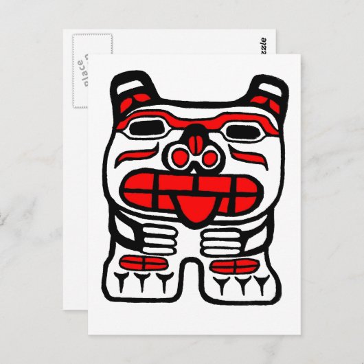 Haida Bear Postkarte (Vorne/Hinten)