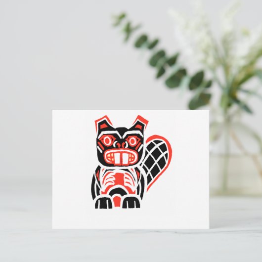 HAIDA BEAVER POSTKARTE (Stehend Vorderseite)