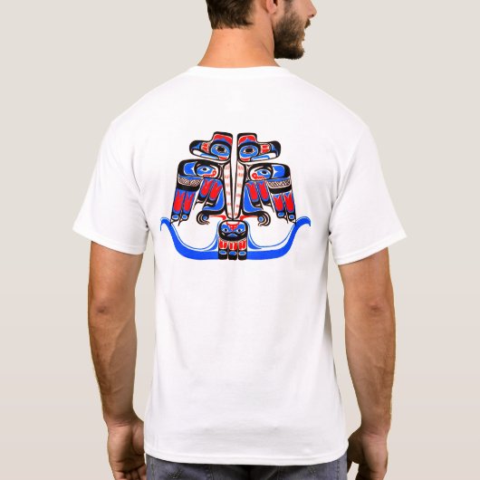 Haida Double Thunderbird Native American Art T-Shirt (Rückseite)