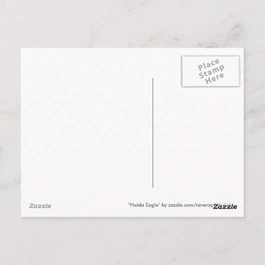 Haida Eagle Native American Wildlife Design Postkarte (Rückseite)