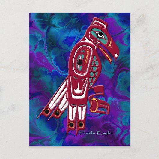 Haida Eagle Native American Wildlife Design Postkarte (Vorderseite)