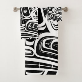 Haida Eagle Thunderbird Nordwestkolumbien Badhandtuch Set