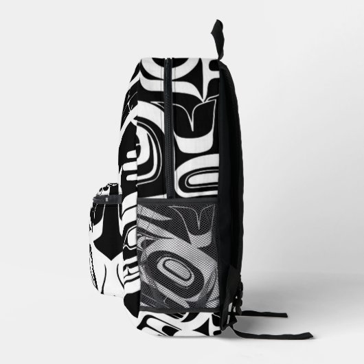 Haida Eagle Thunderbird Nordwestkolumbien Bedruckter Rucksack (Rechts)
