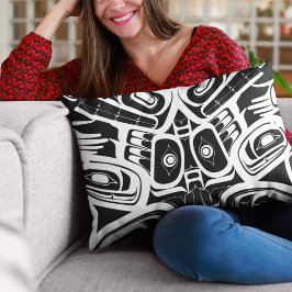 Haida Eagle Thunderbird Nordwestkolumbien Dekokissen